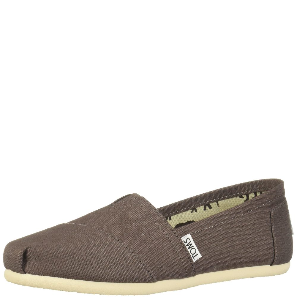 TOMS WOMEN'S CLASSIC CORE ALPARGATA SLIP-ON, ASH CANVAS, 8 MEDIUM US